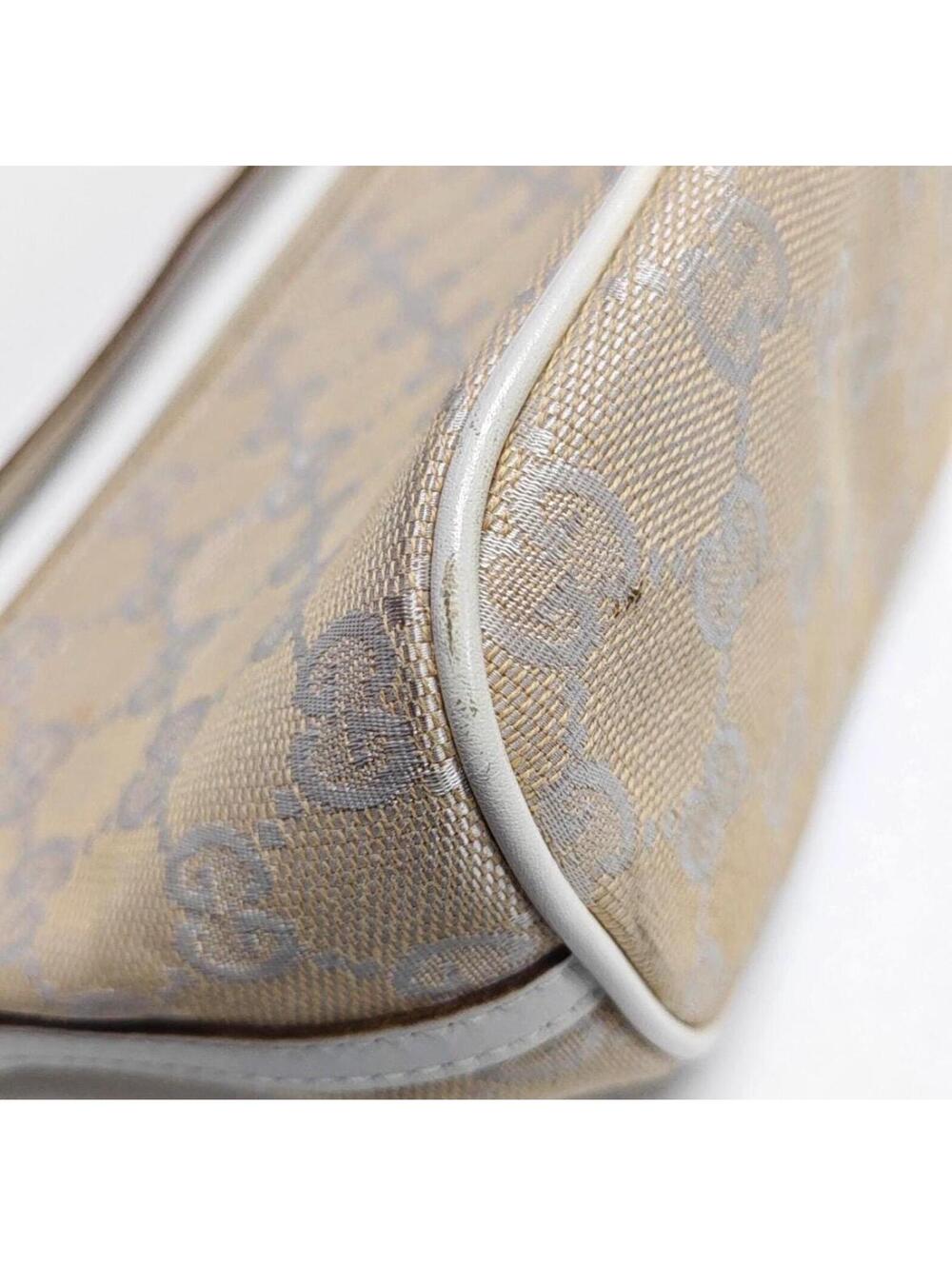 Gucci GG Canvas Boat Pochette Shoulder Bag — Beige - Picture 9 of 10